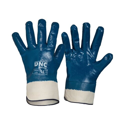 WORKWEAR, SAFETY & CORPORATE CLOTHING SPECIALISTS Blue Nitrile Full Dip with Canvas Cuff
