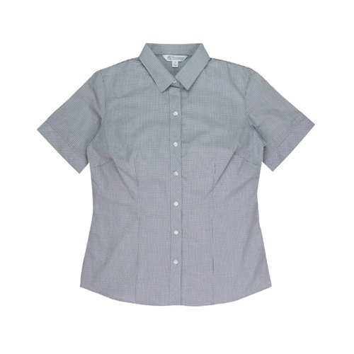 WORKWEAR, SAFETY & CORPORATE CLOTHING SPECIALISTS - Ladies Toorak Check Short Sleeve Shirt--