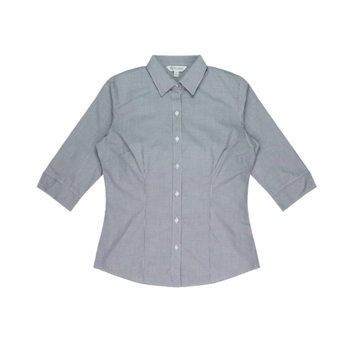 WORKWEAR, SAFETY & CORPORATE CLOTHING SPECIALISTS - Ladies Toorak Check 3/4 Sleeve Shirt--