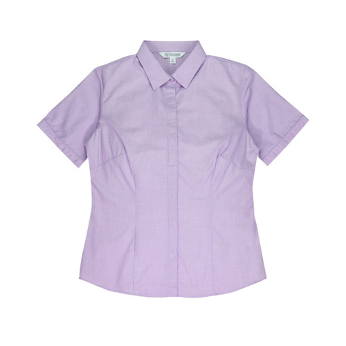 WORKWEAR, SAFETY & CORPORATE CLOTHING SPECIALISTS - Ladies Grange MiTong Check Short Sleeve Shirt--