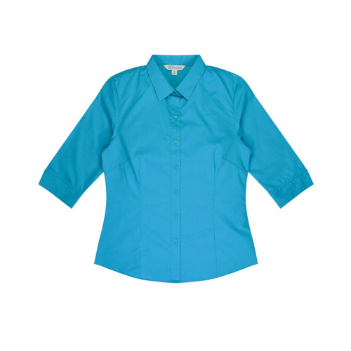 WORKWEAR, SAFETY & CORPORATE CLOTHING SPECIALISTS - Ladies Mosman Stretch 3/4 Sleeve Shirt--