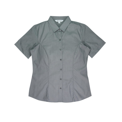 WORKWEAR, SAFETY & CORPORATE CLOTHING SPECIALISTS - Ladies Belair MiTong Stripe Short Sleeve Shirt--