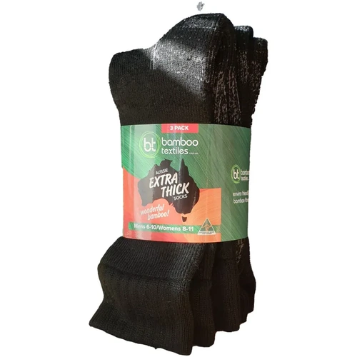 WORKWEAR, SAFETY & CORPORATE CLOTHING SPECIALISTS Aussie Extra Thick Socks - 3 Pack