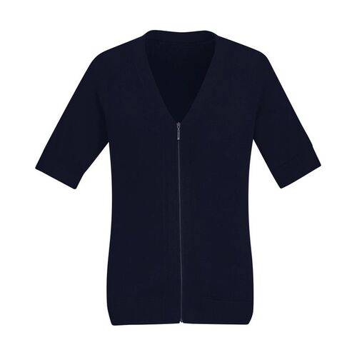 WORKWEAR, SAFETY & CORPORATE CLOTHING SPECIALISTS - Womens Zip Front S/S Cardigan