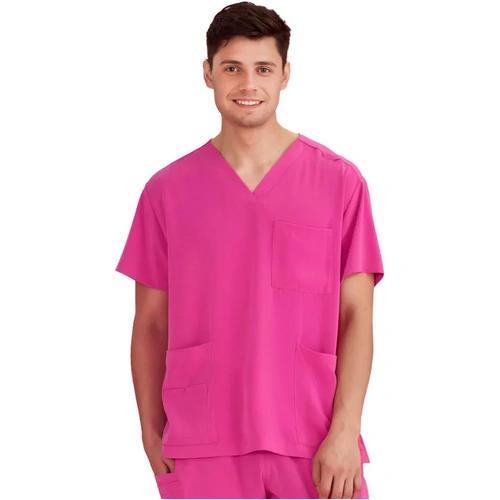 WORKWEAR, SAFETY & CORPORATE CLOTHING SPECIALISTS - PINK RIBBON U Scrub Top