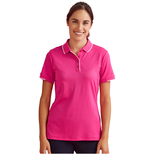 WORKWEAR, SAFETY & CORPORATE CLOTHING SPECIALISTS PINK RIBBON Womens S/S Polo