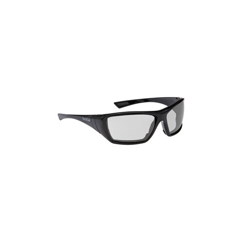 WORKWEAR, SAFETY & CORPORATE CLOTHING SPECIALISTS HUSTLER SEAL Gloss Black Frame PLATINUM AS/AF Clear Lens - Spectacles