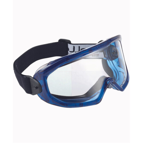 WORKWEAR, SAFETY & CORPORATE CLOTHING SPECIALISTS - BLAST Blue PVC Frame AS/AF Clear Lens - Indirect Vents Top/Bottom - With Foam - Goggles