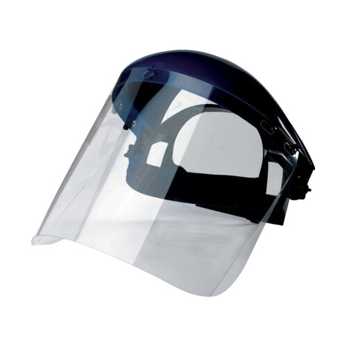 WORKWEAR, SAFETY & CORPORATE CLOTHING SPECIALISTS - BL20 Complete Face Shield - Flip-up Clear PC Lens - With Head Gear & Visor