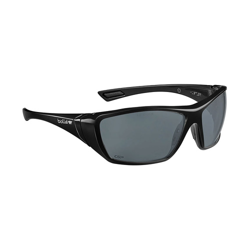 WORKWEAR, SAFETY & CORPORATE CLOTHING SPECIALISTS HUSTLER Platinum Lite AS/AF Smoke Lens Black Frame Go Green