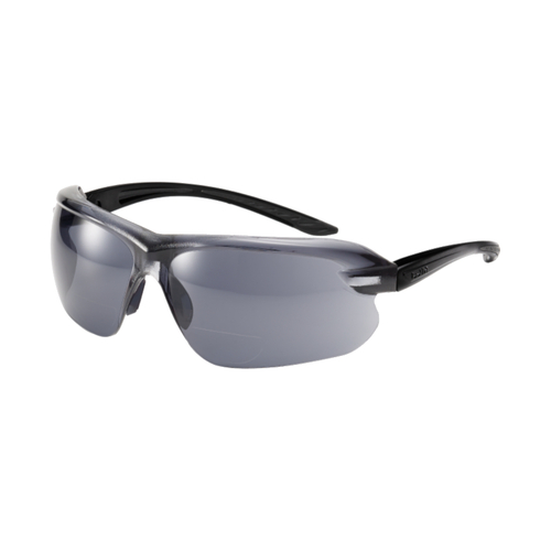 WORKWEAR, SAFETY & CORPORATE CLOTHING SPECIALISTS - IRI-s DIOPTER Black/Grey Temple AS/AF Smoke Lens +1.0 - Spectacles