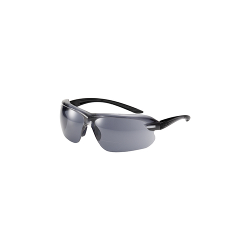 WORKWEAR, SAFETY & CORPORATE CLOTHING SPECIALISTS - IRI-s DIOPTER Black/Grey Temple AS/AF Smoke Lens +2.0 - Spectacles