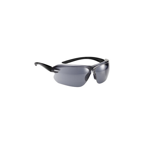 WORKWEAR, SAFETY & CORPORATE CLOTHING SPECIALISTS - IRI-s DIOPTER Black/Grey Temple AS/AF Smoke Lens +2.5 - Spectacles