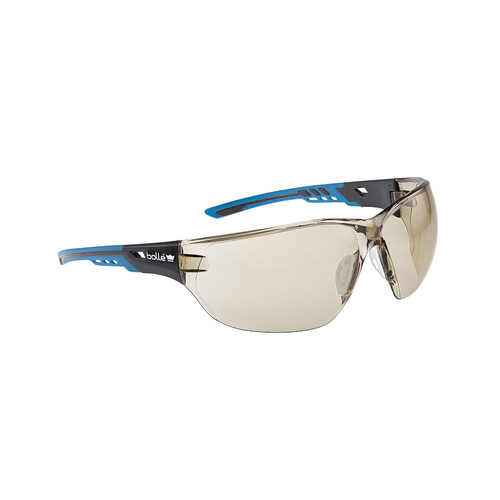 WORKWEAR, SAFETY & CORPORATE CLOTHING SPECIALISTS - NESS+ SMALL Black / Blue Temples Platinum AS/AF Copper Lens