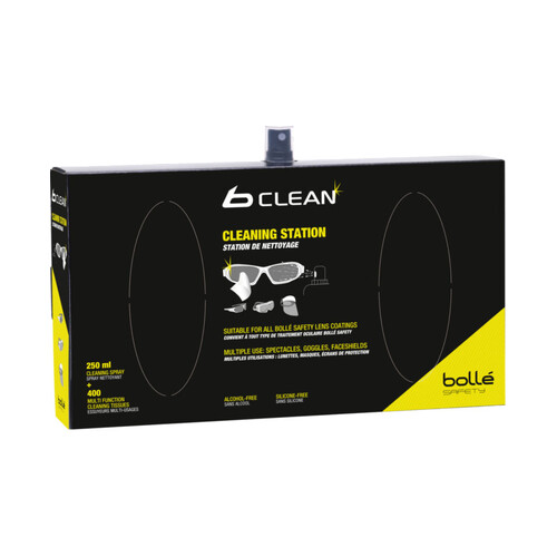 WORKWEAR, SAFETY & CORPORATE CLOTHING SPECIALISTS - B-Clean New B410 Cardboard Wall Dispenser - With 400 Cleaning Tissues & 250ml Lens Cleaner Spray