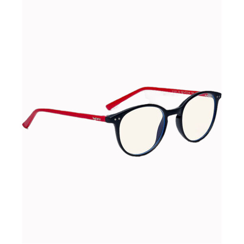 WORKWEAR, SAFETY & CORPORATE CLOTHING SPECIALISTS - MIAMI- Kids ProBlu Clear Lens Black Frame W/Red Temples