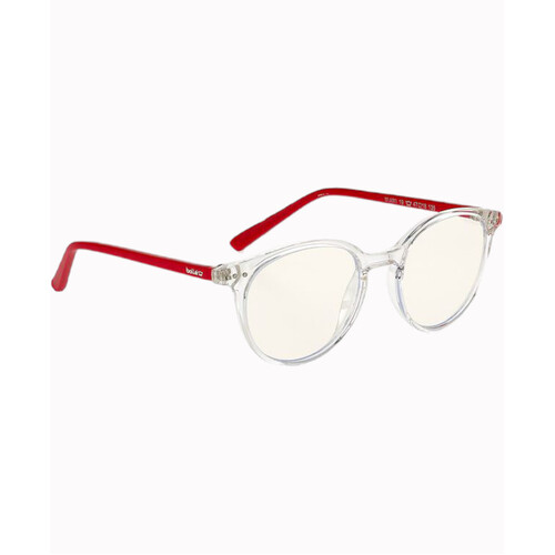 WORKWEAR, SAFETY & CORPORATE CLOTHING SPECIALISTS - MIAMI- Kids ProBlu Clear Lens Crystal Clear Frame W/Red Temples