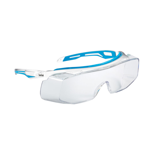 WORKWEAR, SAFETY & CORPORATE CLOTHING SPECIALISTS TRYON OTG Healthcare Platinum ASAF Clear PC Lens With Blue/White Temples