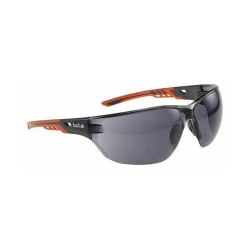 WORKWEAR, SAFETY & CORPORATE CLOTHING SPECIALISTS - NESS+ SEAL Orange / Black Temples Platinum AS/AF Smoke Lens - Assembled With Gakset / Foam + Strap