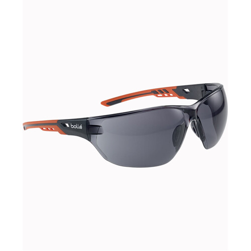 WORKWEAR, SAFETY & CORPORATE CLOTHING SPECIALISTS - NESS+ Orange/Blk Temples Platinum AS/AF Smoke Lens W/Eco-Packaging (Silk Paper+Recycled Box)