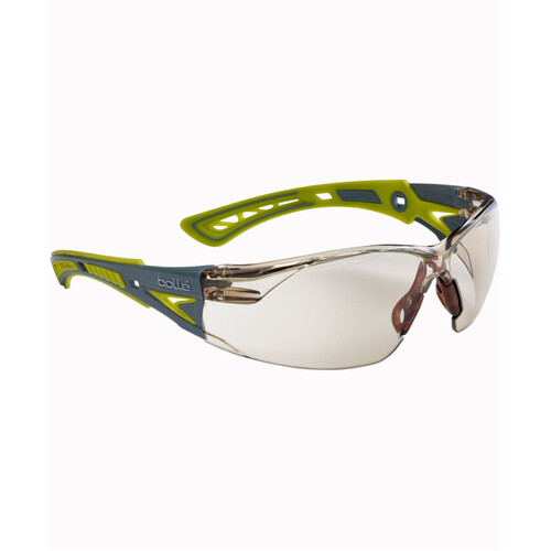 WORKWEAR, SAFETY & CORPORATE CLOTHING SPECIALISTS - RUSH+ SML Platinum ASAF CSP PC Lens Gry/Lemon Temples W/Eco-Packaging (Silk Paper+Recycled Box)