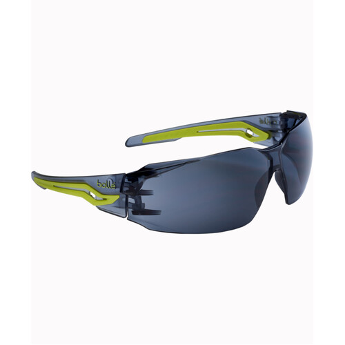 WORKWEAR, SAFETY & CORPORATE CLOTHING SPECIALISTS - SILEX Smoke Translucent / Yellow Temples AS/AF Smoke Lens W/Eco-Packaging (Silk Paper+Recycled Box)