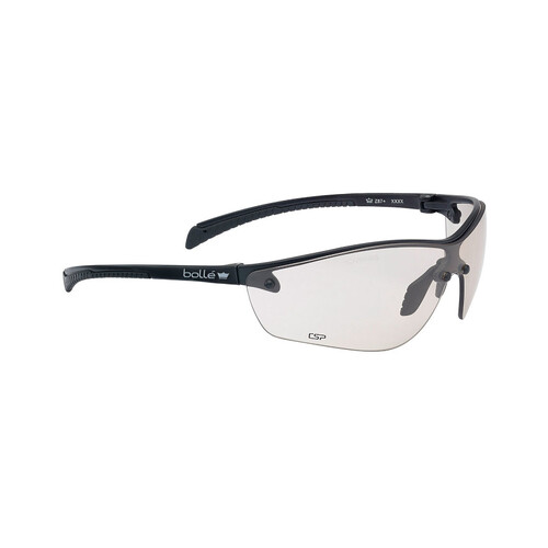 WORKWEAR, SAFETY & CORPORATE CLOTHING SPECIALISTS - SILIUM+ BSSI Platinum ASAF CSP Lens W/Matt Black Temples - Soft Drawstring Pouch