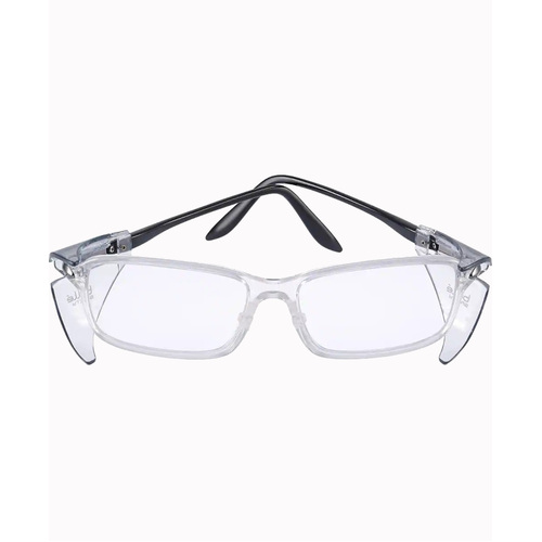 WORKWEAR, SAFETY & CORPORATE CLOTHING SPECIALISTS - B809BL Translucent Frame with Side Shield and Clear "Blue Light Protective" PC Lens