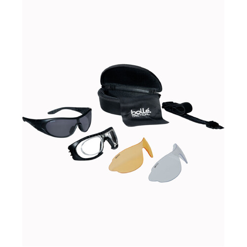 WORKWEAR, SAFETY & CORPORATE CLOTHING SPECIALISTS - DISCONTINUED - RAIDER Platinum ASAF Clear PC Lens - Spare Smoke + Yellow Lens & Soft Pouch & Carry Case