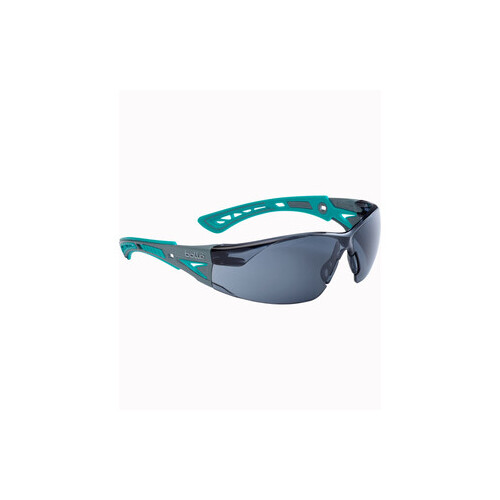 WORKWEAR, SAFETY & CORPORATE CLOTHING SPECIALISTS RUSH+ SMALL Green / Grey Temples PLATINUM AS/AF Smoke Lens