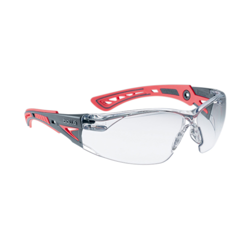 WORKWEAR, SAFETY & CORPORATE CLOTHING SPECIALISTS RUSH+ SMALL Pink / Grey Temples PLATINUM AS/AF Clear Lens