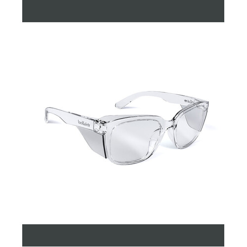 WORKWEAR, SAFETY & CORPORATE CLOTHING SPECIALISTS - STKS 410 -Clear PC Lens - PLATINUM (ASAF) -Crystal PC Temples/Frame