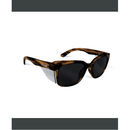 WORKWEAR, SAFETY & CORPORATE CLOTHING SPECIALISTS - STKS 410 -Smoke PC Lens - PLATINUM (ASAF) - Brown tortoise PC Temples/Frame