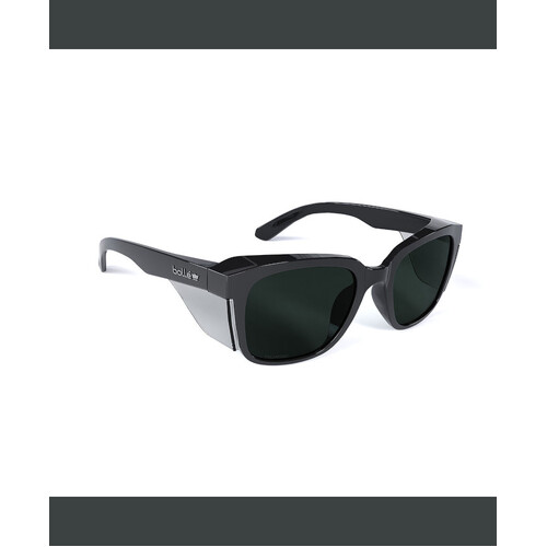 WORKWEAR, SAFETY & CORPORATE CLOTHING SPECIALISTS - STKS 410 -Smoke Polarized PC Lens -AS - Black Gloss PC Temples/Frame