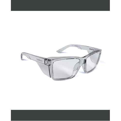 WORKWEAR, SAFETY & CORPORATE CLOTHING SPECIALISTS - STKS 420 -Clear PC Lens - PLATINUM (ASAF) -Crystal PC Temples/Frame