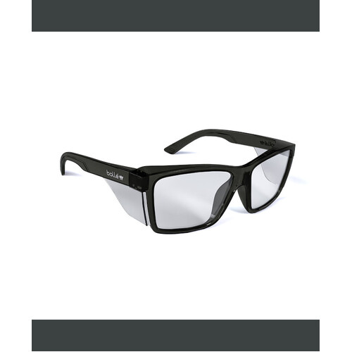 WORKWEAR, SAFETY & CORPORATE CLOTHING SPECIALISTS - STKS 420 -Clear PC Lens - PLATINUM (ASAF) -Graphite PC Temples/Frame