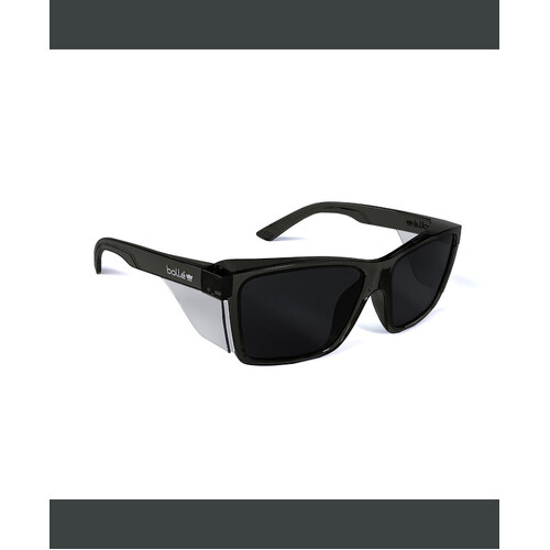 WORKWEAR, SAFETY & CORPORATE CLOTHING SPECIALISTS - STKS 420 -Smoke PC Lens - PLATINUM (ASAF) -Graphite PC Temples/Frame