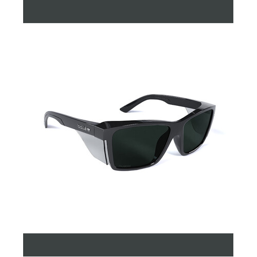 WORKWEAR, SAFETY & CORPORATE CLOTHING SPECIALISTS - STKS 420 -Smoke Polarized PC Lens -AS - Black Gloss PC Temples/Frame