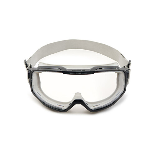 WORKWEAR, SAFETY & CORPORATE CLOTHING SPECIALISTS - UNIVERSAL GOGGLE PC Clear Platinum Top Bottom Indirect Vented with Foam & Mouthguard