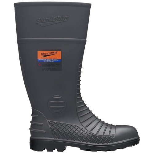 WORKWEAR, SAFETY & CORPORATE CLOTHING SPECIALISTS - Grey waterproof safety gumboot with Penetration resistant steel midsole