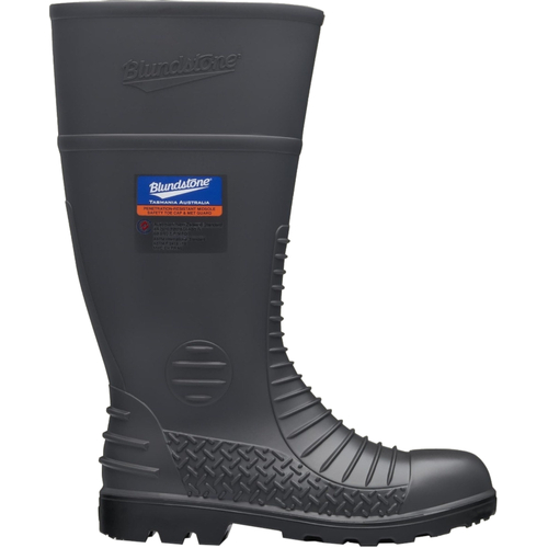 WORKWEAR, SAFETY & CORPORATE CLOTHING SPECIALISTS - Grey waterproof Metatarsal guard gumboot with Penetration resistant midsole