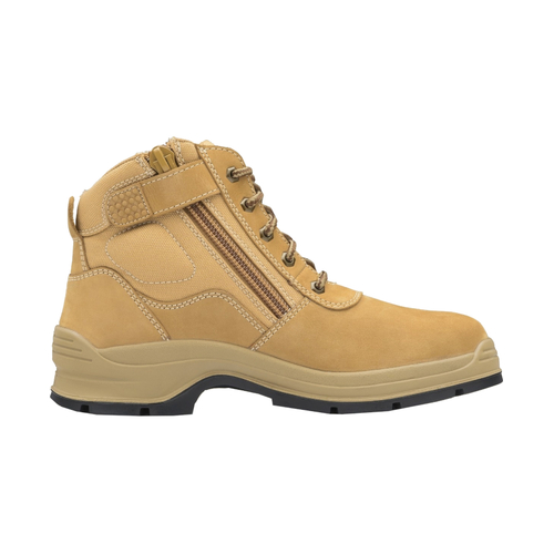 WORKWEAR, SAFETY & CORPORATE CLOTHING SPECIALISTS - Wheat nubuck zip side ankle safety boot