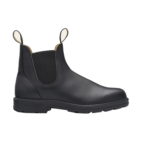 WORKWEAR, SAFETY & CORPORATE CLOTHING SPECIALISTS - Black premium leather elastic side boot