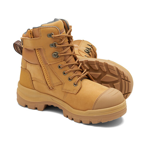 WORKWEAR, SAFETY & CORPORATE CLOTHING SPECIALISTS - RotoFlex Wheat water-resistant nubuck 150mm zip sided safety boot