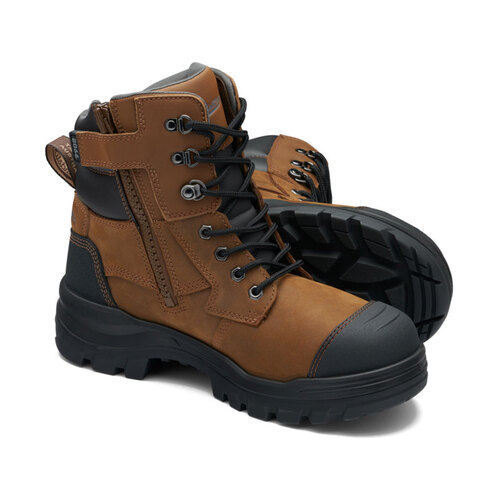 WORKWEAR, SAFETY & CORPORATE CLOTHING SPECIALISTS - RotoFlex Saddle water-resistant leather 150mm zip sided safety boot