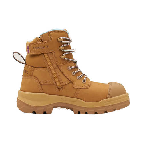 WORKWEAR, SAFETY & CORPORATE CLOTHING SPECIALISTS - RotoFlex Wheat water-resistant nubuck 150mm zip side women's safety boot