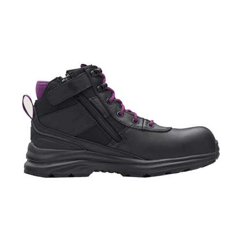 WORKWEAR, SAFETY & CORPORATE CLOTHING SPECIALISTS - Women's Black water resistant leather anti-static safety hiker