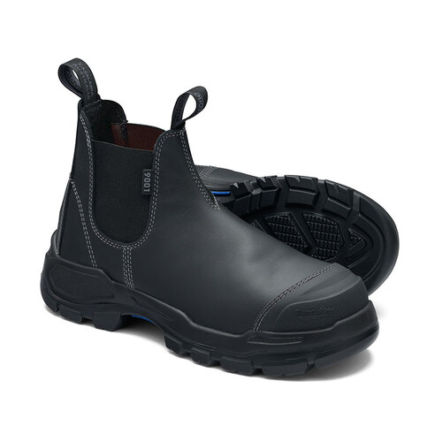 WORKWEAR, SAFETY & CORPORATE CLOTHING SPECIALISTS - RotoFlex Black water-resistant Platinum leather elastic side safety boot