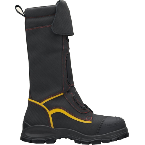 WORKWEAR, SAFETY & CORPORATE CLOTHING SPECIALISTS Black WATERPROOF safety mining boot, 350mm height.