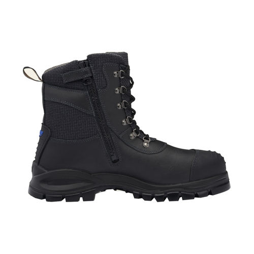 WORKWEAR, SAFETY & CORPORATE CLOTHING SPECIALISTS - Black chemical resistant zip sided safety boot